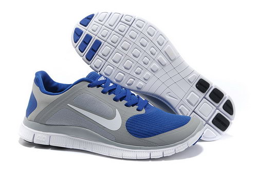 Nike Free Run 4.0 V3 Mens Grey Blue Outlet Store